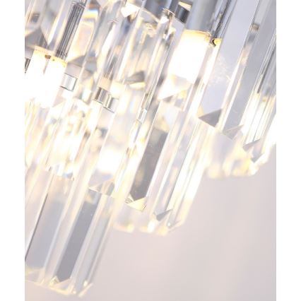 MAXLIGHT P0259 - Κρεμαστό φωτιστικό οροφής MONACO 9xG9/40W/230V διάμετρος 42 cm γυαλιστερό χρώμιο
