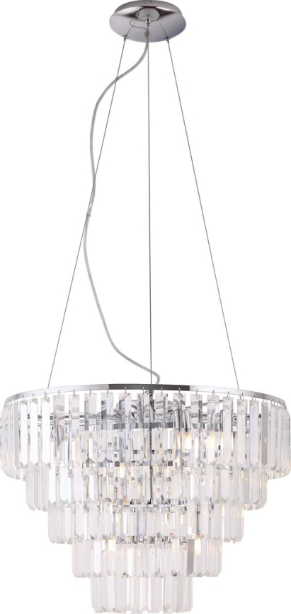 MAXLIGHT P0260 - Κρεμαστό φωτιστικό οροφής MONACO 15xG9/40W/230V διάμετρος 60 cm γυαλιστερό χρώμιο