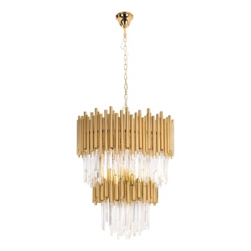 MAXLIGHT P0283 - Κρεμαστό φωτιστικό οροφής VOGUE 16xE14/40W/230V διάμετρος 60 cm χρυσό