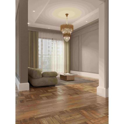 MAXLIGHT P0283 - Κρεμαστό φωτιστικό οροφής VOGUE 16xE14/40W/230V διάμετρος 60 cm χρυσό