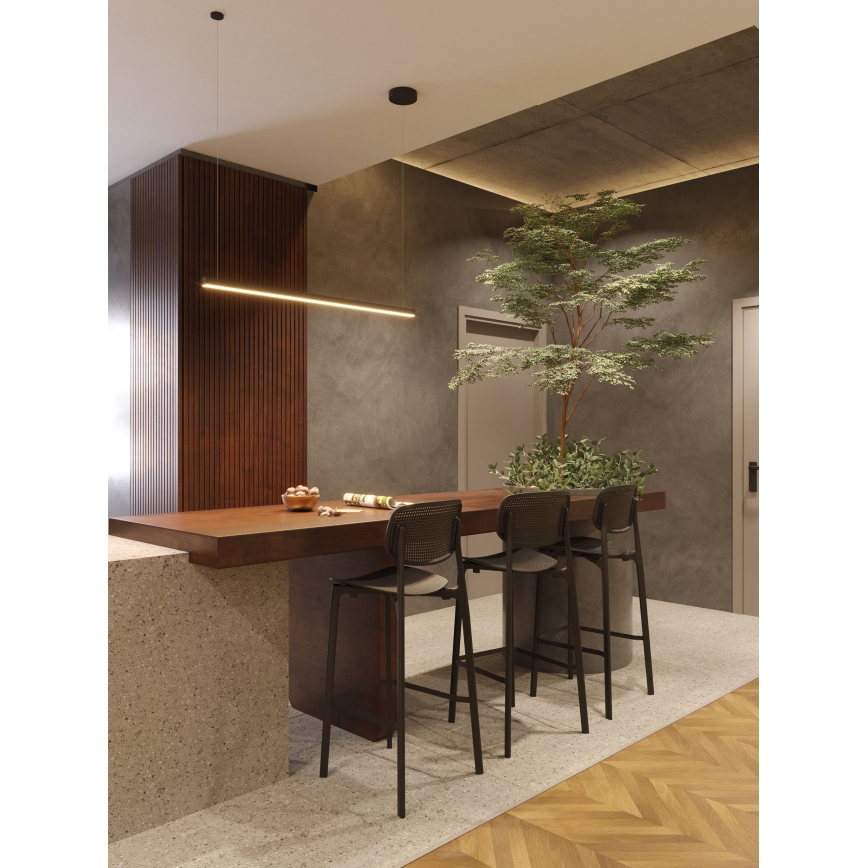 MAXLIGHT P0310D - Led Dimmable κρεμαστό φωτιστικό οροφής TRIO LED/12W/230V μαύρο