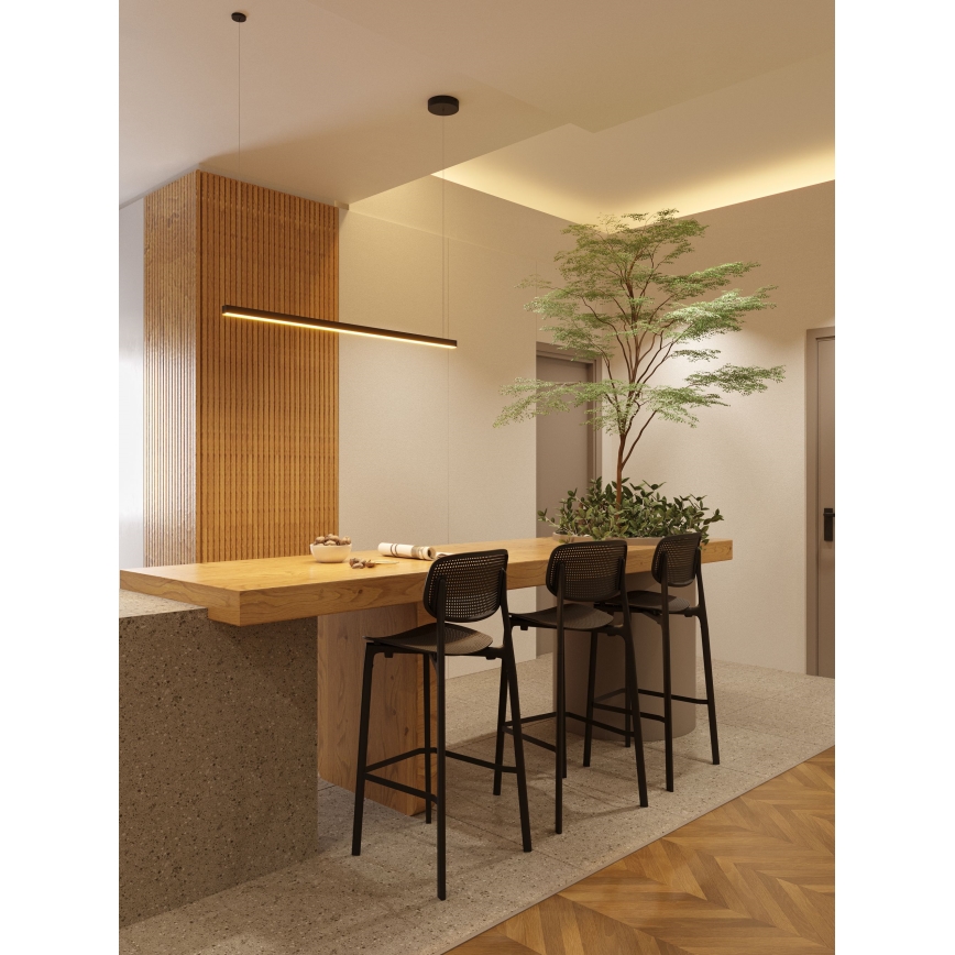MAXLIGHT P0310D - Led Dimmable κρεμαστό φωτιστικό οροφής TRIO LED/12W/230V μαύρο