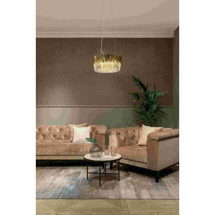 MAXLIGHT P0368 - Κρεμαστό φωτιστικό οροφής TREND 8xE14/40W/230V διάμετρος 45 cm χρυσό