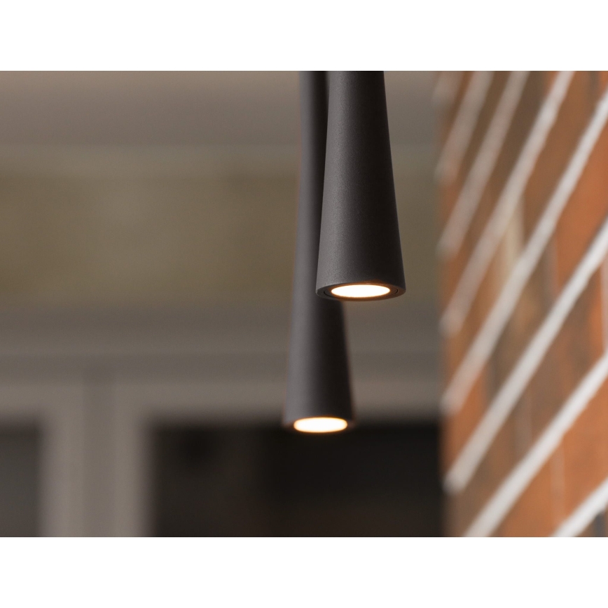 MAXLIGHT P0372 -  Κρεμαστό φωτιστικό οροφής LED ΚΑΦΕΣ LED/7W/230V διάμετρος 3 cm μαύρο