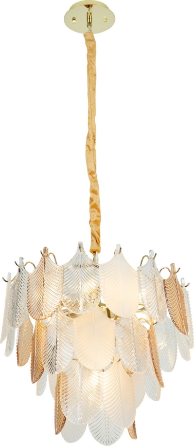 MAXLIGHT P0417 - Κρεμαστό φωτιστικό οροφής ARWENA 7xE14/40W/230V διάμετρος 50 cm χρυσό