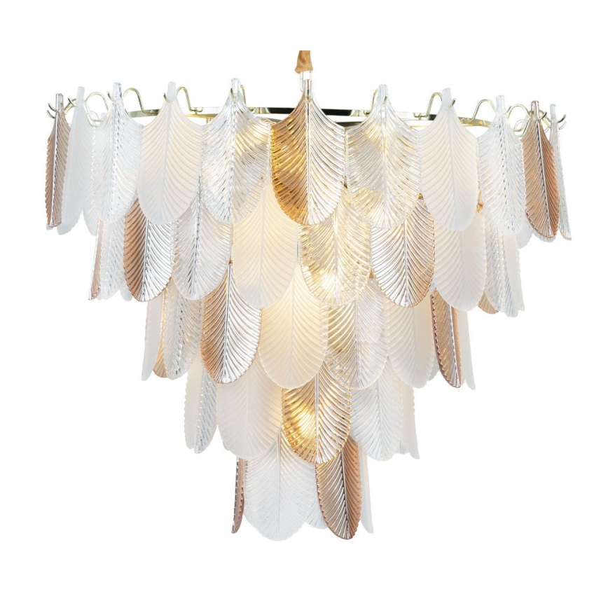 MAXLIGHT P0418 - Κρεμαστό φωτιστικό οροφής ARWENA 15xE14/40W/230V διάμετρος 80 cm χρυσό