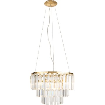 MAXLIGHT P0423 - Κρεμαστό φωτιστικό οροφής MONACO 9xG9/40W/230V διάμετρος 42 cm χρυσό