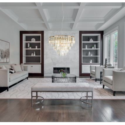 MAXLIGHT P0424 - Κρεμαστό φωτιστικό οροφής MONACO 15xG9/40W/230V διάμετρος 60 cm χρυσό