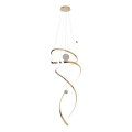 MAXLIGHT P0427D - Led Dimmable κρεμαστό φωτιστικό οροφής RITZ LED/100W/230V διάμετρος 60 cm CRI 90 χρυσό