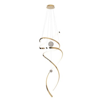 MAXLIGHT P0427D - Led Dimmable κρεμαστό φωτιστικό οροφής RITZ LED/100W/230V διάμετρος 60 cm CRI 90 χρυσό