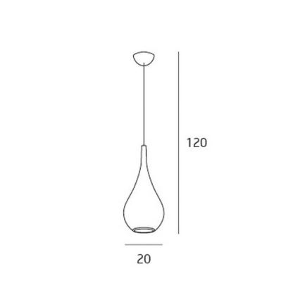 MAXLIGHT P0436 - Κρεμαστό φωτιστικό οροφής DROP 1xE27/40W/230V διάμετρος 20 cm χρυσό