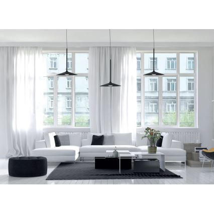 MAXLIGHT P0456 -  Κρεμαστό φωτιστικό οροφής LED HANA LED/6W/230V διάμετρος 17,5 cm μαύρο