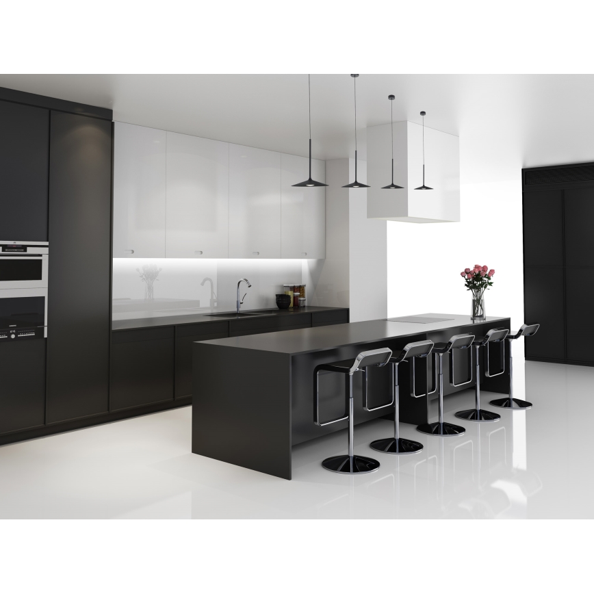 MAXLIGHT P0456 -  Κρεμαστό φωτιστικό οροφής LED HANA LED/6W/230V διάμετρος 17,5 cm μαύρο