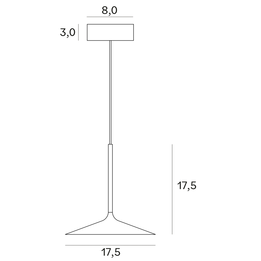 MAXLIGHT P0456 -  Κρεμαστό φωτιστικό οροφής LED HANA LED/6W/230V διάμετρος 17,5 cm μαύρο