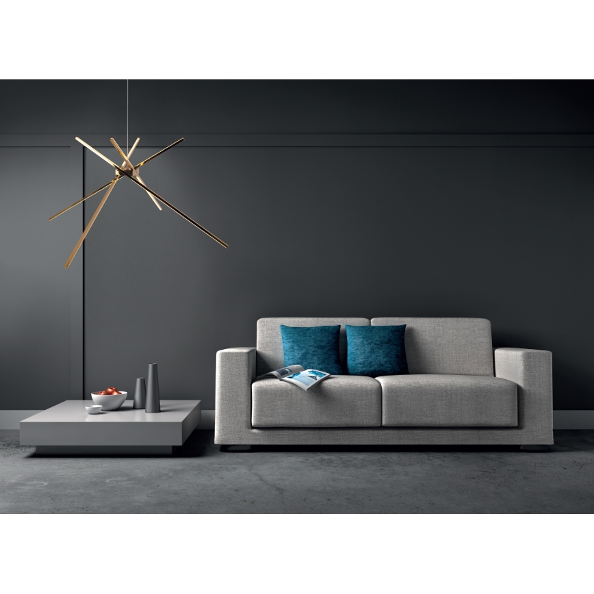 MAXLIGHT P0457 -  Κρεμαστό φωτιστικό οροφής LED ΑΡΑΧΝΗ LED/33W/230V χρυσό