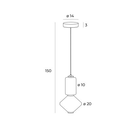 MAXLIGHT P0467 -  Κρεμαστό φωτιστικό οροφής LED AKIKO LED/16W/230V διάμετρος 20 cm λευκό