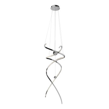 MAXLIGHT P0482D - Led Dimmable κρεμαστό φωτιστικό οροφής RITZ LED/100W/230V διάμετρος 60 cm CRI 90 γυαλιστερό χρώμιο