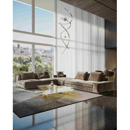 MAXLIGHT P0482D - Led Dimmable κρεμαστό φωτιστικό οροφής RITZ LED/100W/230V διάμετρος 60 cm CRI 90 γυαλιστερό χρώμιο