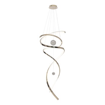 MAXLIGHT P0483D - Led Dimmable κρεμαστό φωτιστικό οροφής RITZ LED/100W/230V διάμετρος 60 cm CRI 90 ορείχαλκος