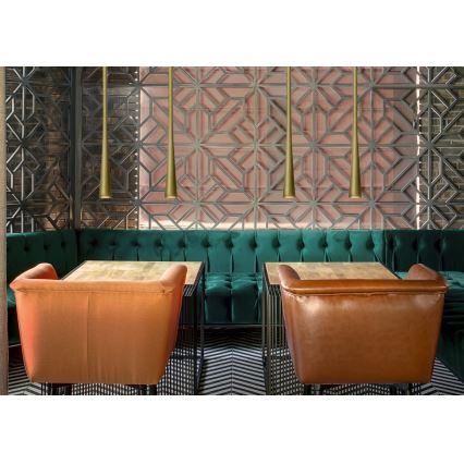 MAXLIGHT P0484 -  Κρεμαστό φωτιστικό οροφής LED ΚΑΦΕΣ LED/7W/230V διάμετρος 3 cm χρυσό