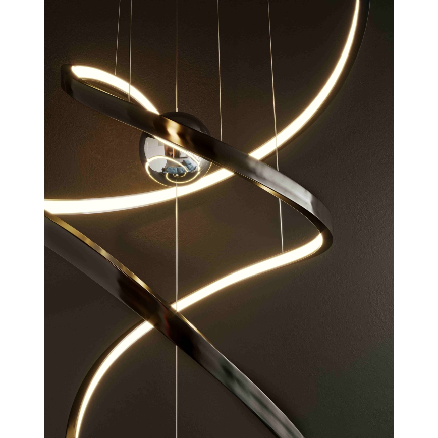 MAXLIGHT P0500D - Led Dimmable κρεμαστό φωτιστικό οροφής RITZ LED/100W/230V διάμετρος 60 cm CRI 90 μαύρο