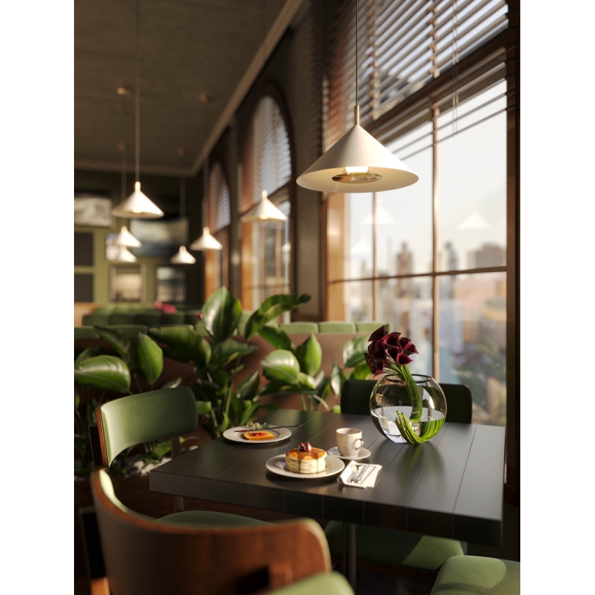 MAXLIGHT P0505 -  Κρεμαστό φωτιστικό οροφής LED VULCANO LED/5W/230V διάμετρος 30,5 cm λευκό