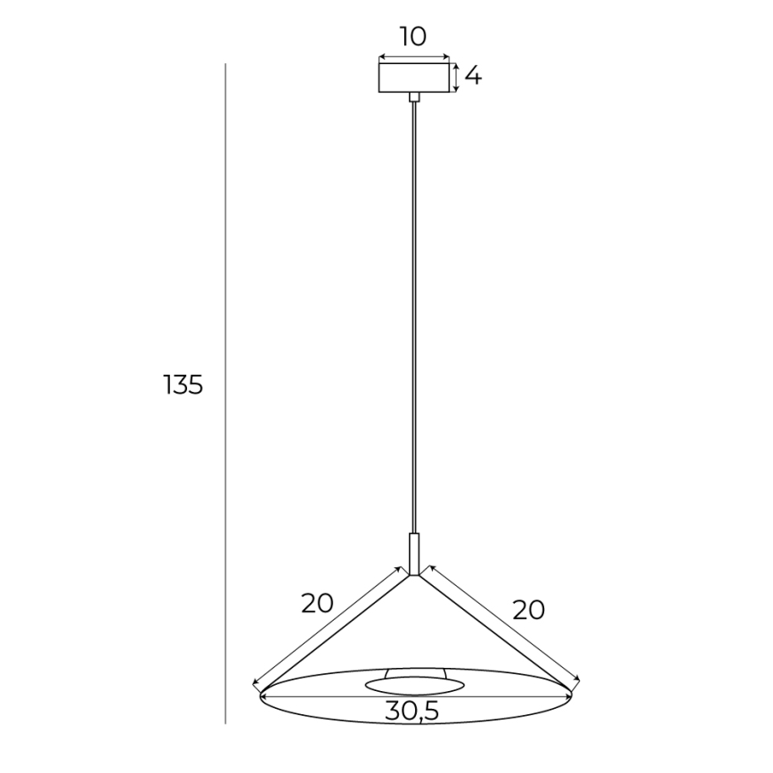 MAXLIGHT P0505 -  Κρεμαστό φωτιστικό οροφής LED VULCANO LED/5W/230V διάμετρος 30,5 cm λευκό