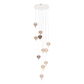 MAXLIGHT P0526D - Led Dimmable κρεμαστό φωτιστικό οροφής PALLONCINI 11xLED/6W/230V διάμετρος 45 cm διαφανές/μπεζ/φιμέ