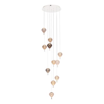 MAXLIGHT P0526D - Led Dimmable κρεμαστό φωτιστικό οροφής PALLONCINI 11xLED/6W/230V διάμετρος 45 cm διαφανές/μπεζ/φιμέ