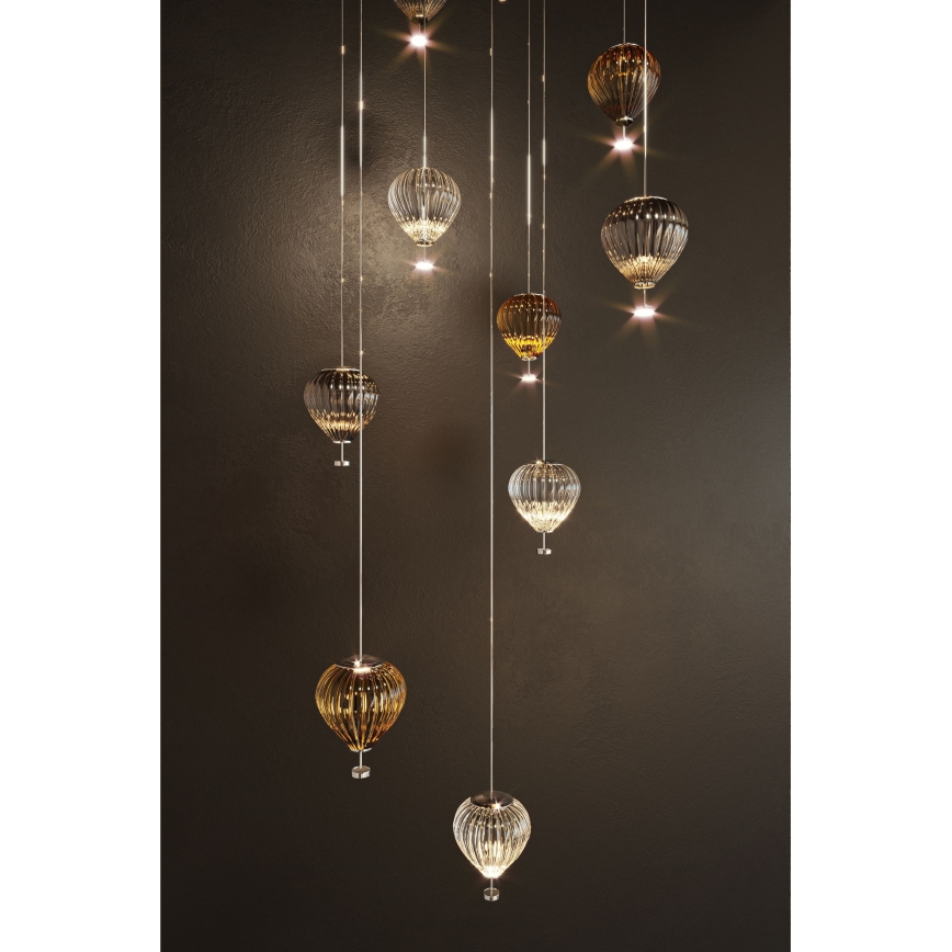 MAXLIGHT P0527 -  Κρεμαστό φωτιστικό οροφής LED PALLONCINI 2xLED/3W/230V διάμετρος 12 cm διαφανές