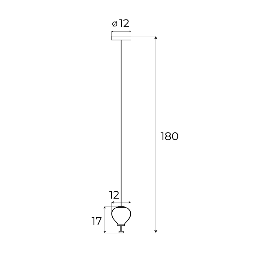 MAXLIGHT P0527 -  Κρεμαστό φωτιστικό οροφής LED PALLONCINI 2xLED/3W/230V διάμετρος 12 cm διαφανές