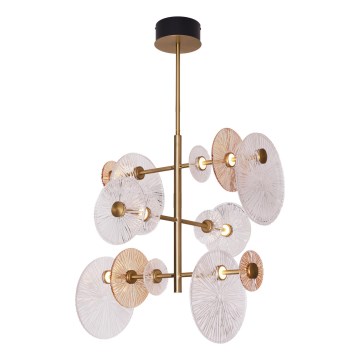 MAXLIGHT P0541 - Κρεμαστό φωτιστικό οροφής LED ALLURE 14xLED/5W/230V διάμετρος 60 cm χρυσό