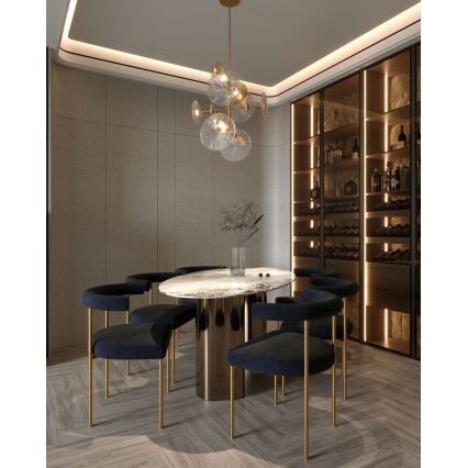 MAXLIGHT P0541 - Κρεμαστό φωτιστικό οροφής LED ALLURE 14xLED/5W/230V διάμετρος 60 cm χρυσό