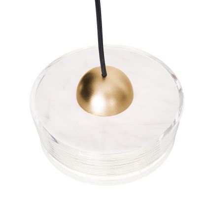 MAXLIGHT P0542 -  Κρεμαστό φωτιστικό οροφής LED LIPARI LED/6W/230V διάμετρος 16 cm διαφανή