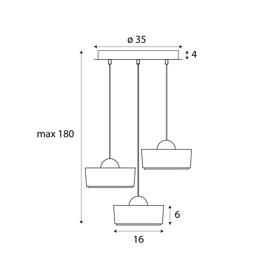 MAXLIGHT P0543 -  Κρεμαστό φωτιστικό οροφής LED LIPARI LED/22W/230V διάμετρος 35 cm διαφανή