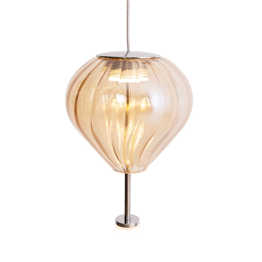MAXLIGHT P0575 -  Κρεμαστό φωτιστικό οροφής LED PALLONCINI 2xLED/3W/230V διάμετρος 12 cm μπεζ