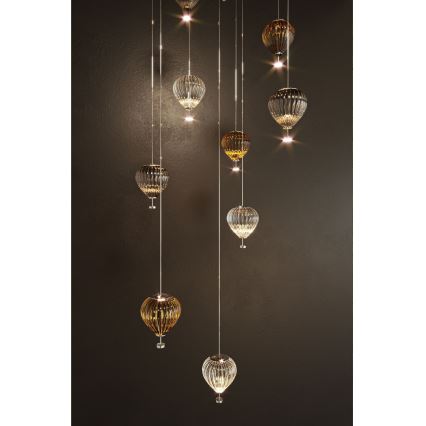 MAXLIGHT P0576 -  Κρεμαστό φωτιστικό οροφής LED PALLONCINI 2xLED/3W/230V διάμετρος 12 cm φιμέ