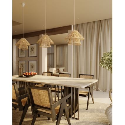 MAXLIGHT P0578 - Κρεμαστό φωτιστικό οροφής AMALFI 1xE27/15W/230V διάμετρος 45 cm μπεζ