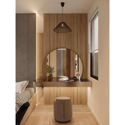 MAXLIGHT P0579 - Κρεμαστό φωτιστικό οροφής AMALFI 1xE27/15W/230V διάμετρος 45 cm μαύρο