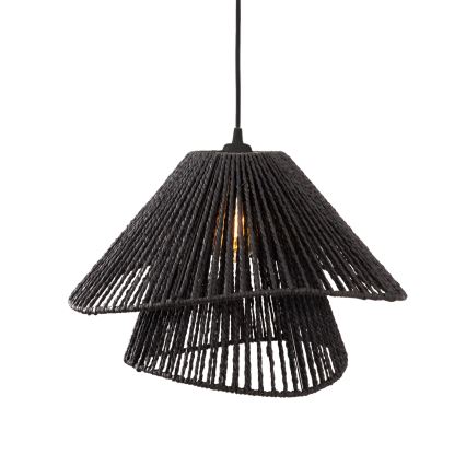 MAXLIGHT P0580 - Κρεμαστό φωτιστικό οροφής AMALFI 1xE27/15W/230V διάμετρος 45 cm μαύρο