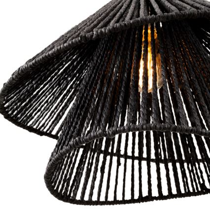 MAXLIGHT P0580 - Κρεμαστό φωτιστικό οροφής AMALFI 1xE27/15W/230V διάμετρος 45 cm μαύρο