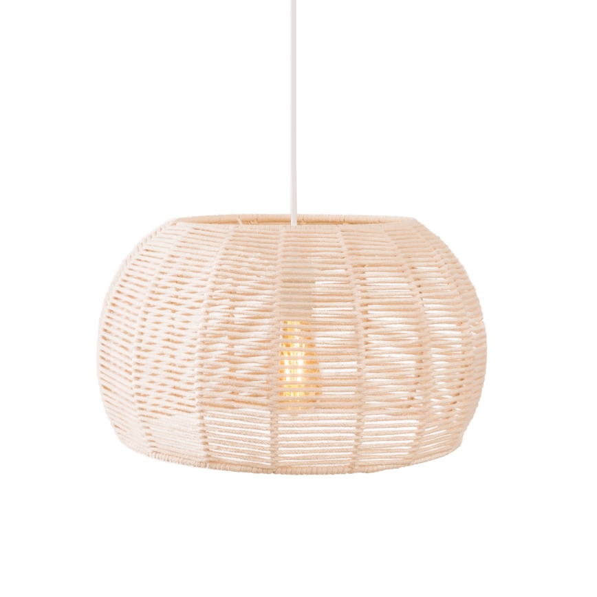 MAXLIGHT P0583 - Κρεμαστό φωτιστικό οροφής PRASLIN 1xE27/15W/230V διάμετρος 39 cm μπεζ