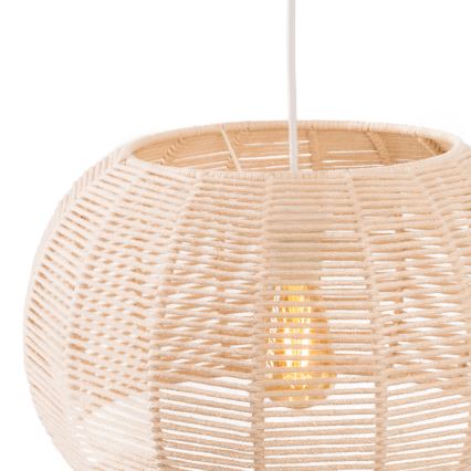 MAXLIGHT P0583 - Κρεμαστό φωτιστικό οροφής PRASLIN 1xE27/15W/230V διάμετρος 39 cm μπεζ