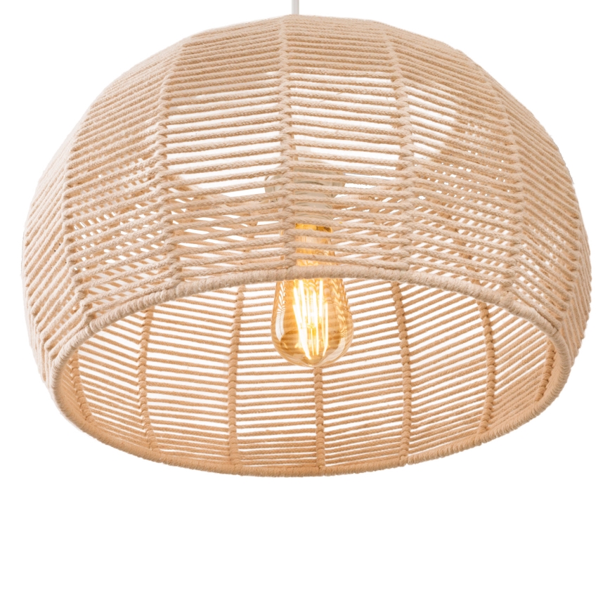 MAXLIGHT P0583 - Κρεμαστό φωτιστικό οροφής PRASLIN 1xE27/15W/230V διάμετρος 39 cm μπεζ