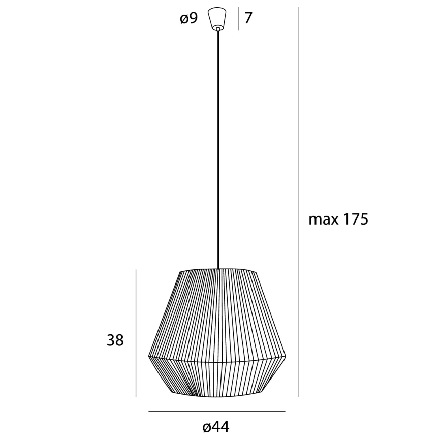 MAXLIGHT P0584 - Κρεμαστό φωτιστικό οροφής PRASLIN 1xE27/15W/230V διάμετρος 44 cm μπεζ