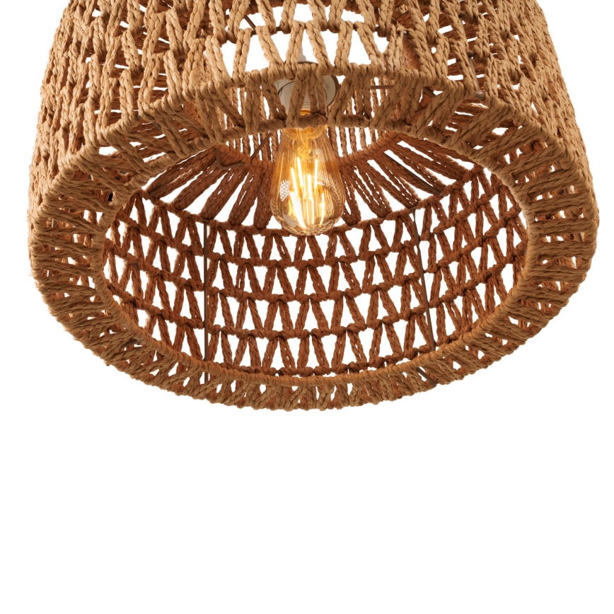 MAXLIGHT P0587 - Κρεμαστό φωτιστικό οροφής RAFFLE 1xE27/15W/230V διάμετρος 40 cm καφέ