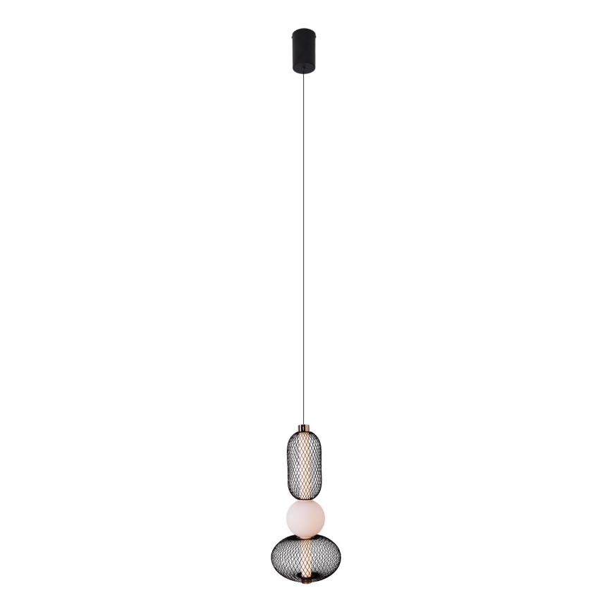 MAXLIGHT P0591 -  Κρεμαστό φωτιστικό οροφής LED BORA LED/10W/230V διάμετρος 22 cm λευκό/μαύρο