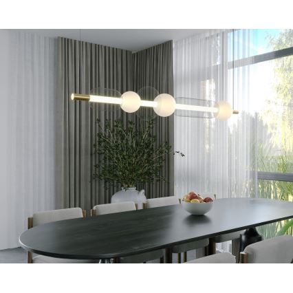 MAXLIGHT P0593 -  Κρεμαστό φωτιστικό οροφής LED BORA LED/29W/230V λευκό/μαύρο