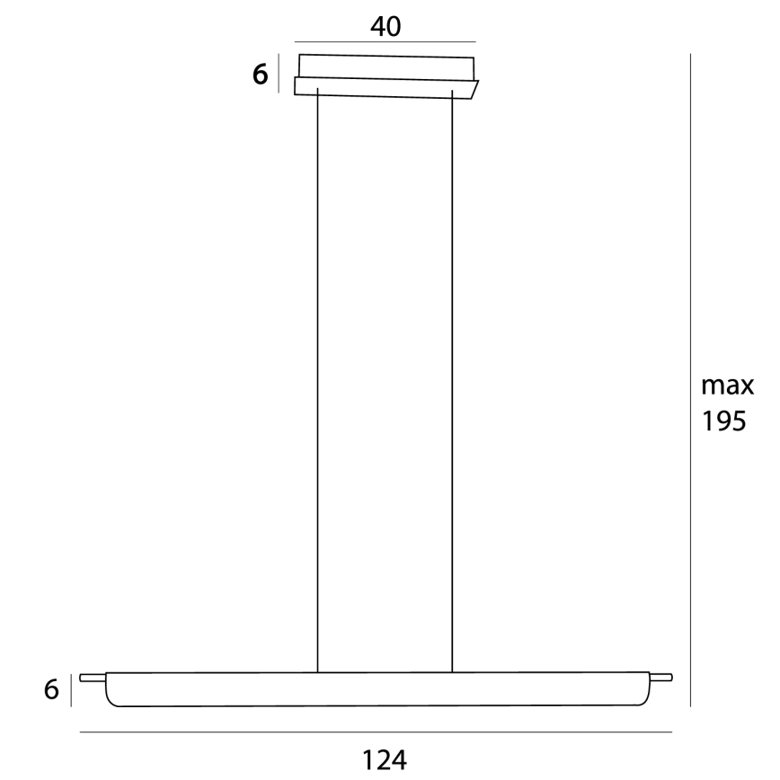 MAXLIGHT P0596 - Led Dimmable κρεμαστό φωτιστικό οροφής JO-JO LED/40W/230V 2700/4500/5500K ορείχαλκος