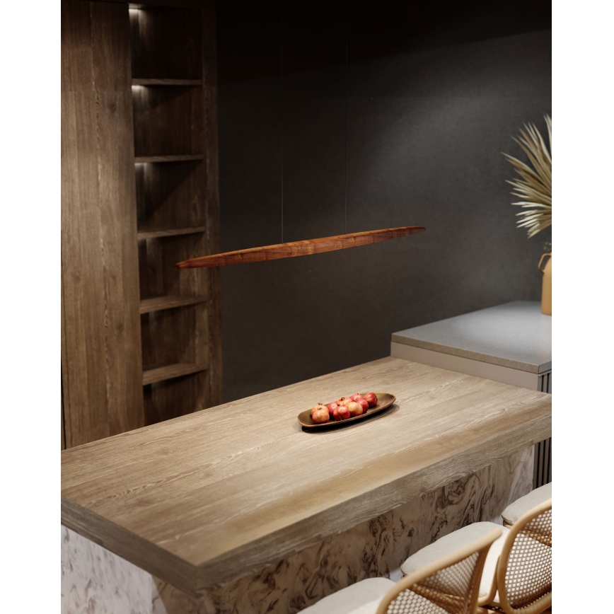 MAXLIGHT P0598 -  Κρεμαστό φωτιστικό οροφής LED WOODY LED/25W/230V καφέ/πεύκο